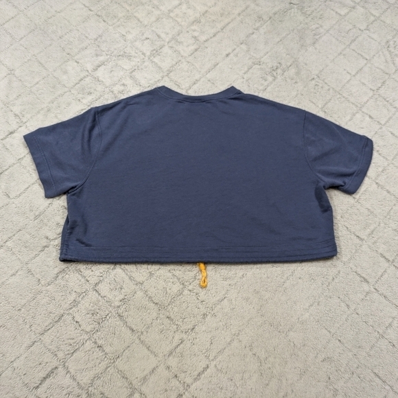 Nike Shirt Women's 2X Blue Sportswear Icon Clash Graphic Logo Crop Sweat Top - Picture 9 of 9